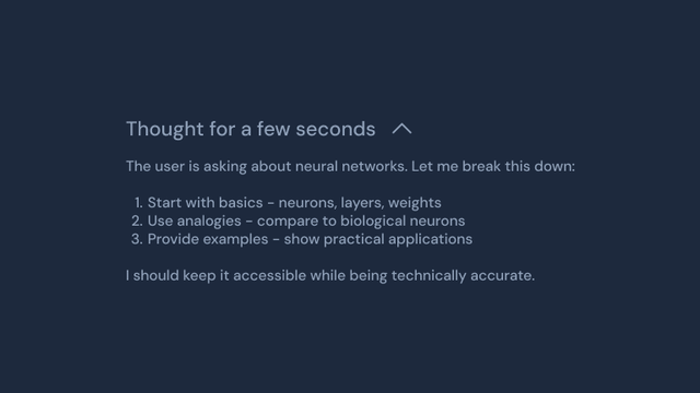 Chat Reasoning preview